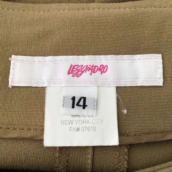 Leggiadro camel stretch cotton crop pants side zip Size 14 - Picture 4 of 7